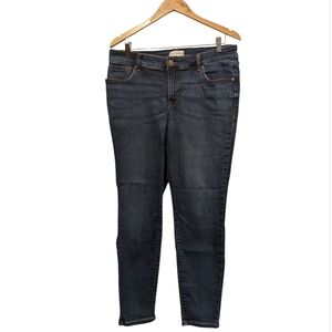 Lane Bryant Signature Fit Mid Rise Skinny Jeans Dark Blue Size 12